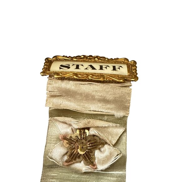 St Patricks day 1912 Staff Ribbon Badge Providence Ri Vintage Celebration Souven - Picture 8 of 15